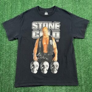 WWE Stone Cold Steve Austin T-Shirt Men's Black Large Wrestling VTG 90s Style